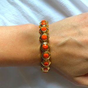Henri Bendel Orange and Gold Bangle
